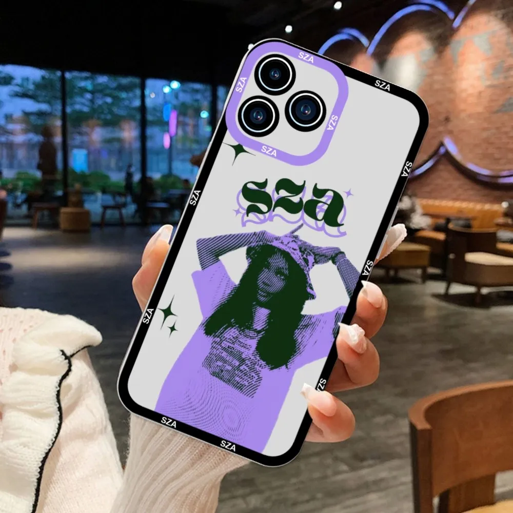 SZA SOS Albums Singer Phone Case For iPhone 11 12 Mini 13 14 15Pro Max Transparent Shell