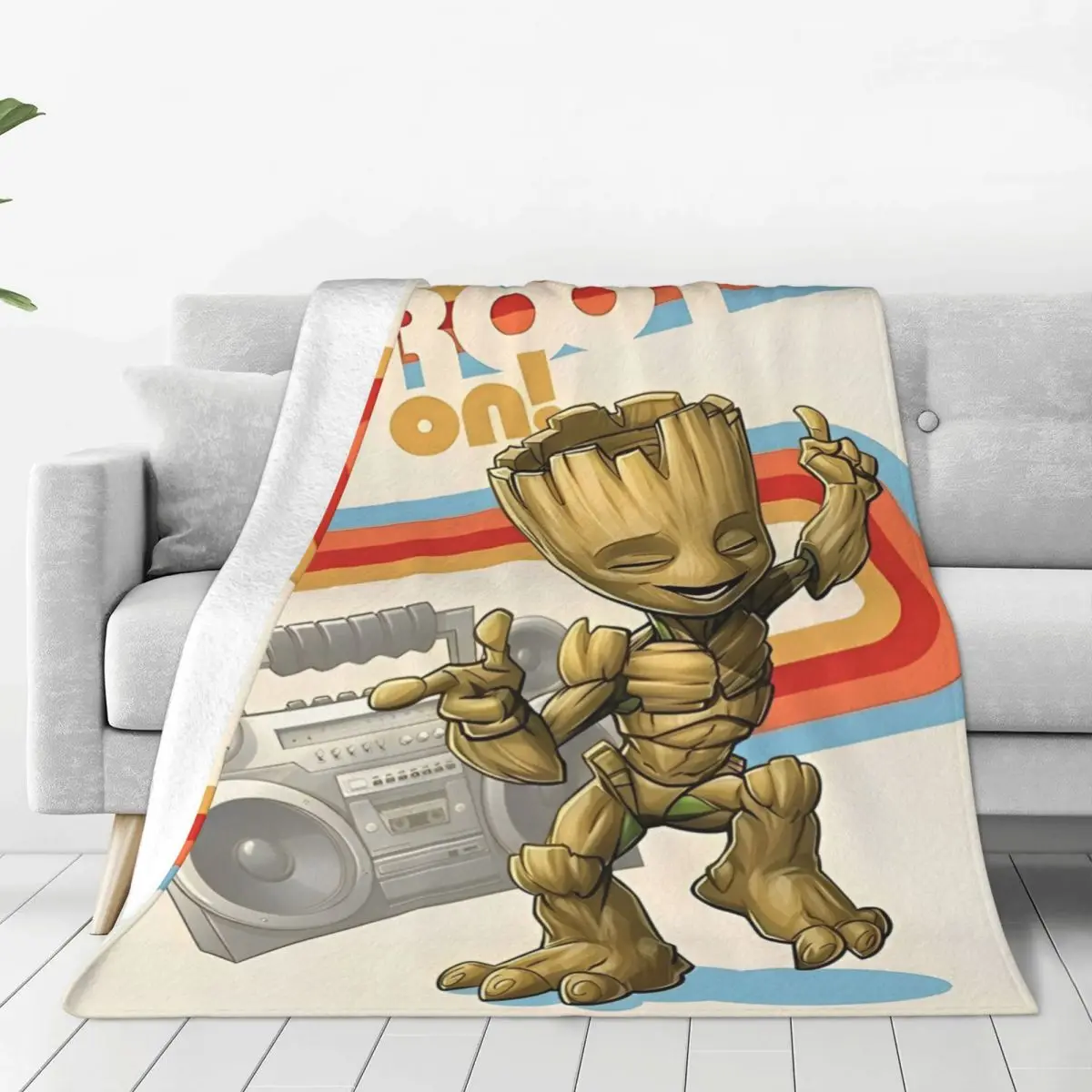 Guardians Of The Galaxy Flannel Blanket groot Warm Soft Throw Blanket for Outdoor Decorative Funny Bedspread Sofa Bed Cover