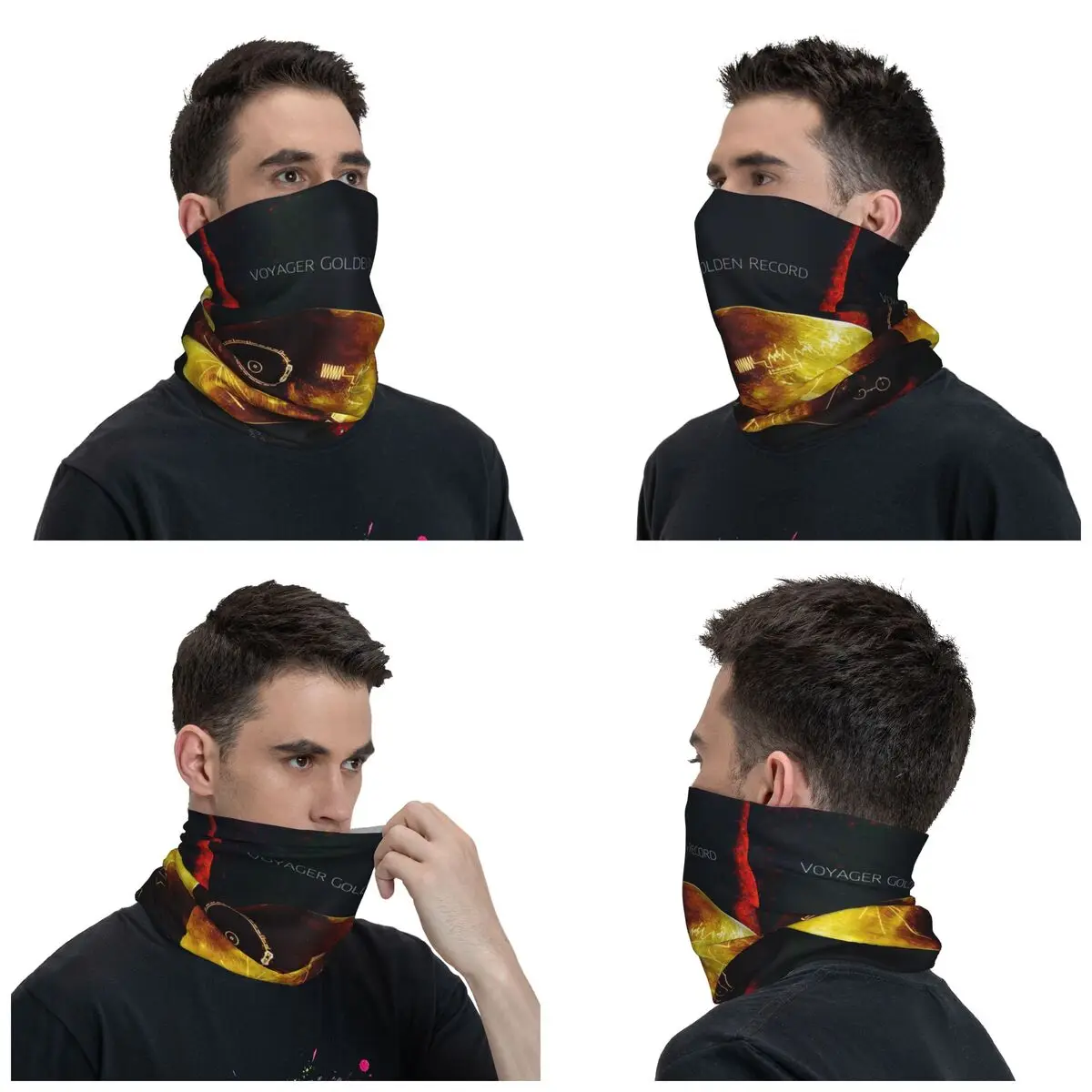 Voyager 1 Golden Record Neck Gaiter Women Men UV Face Shield Winter Exploration Probes Bandana Scarf for Ski