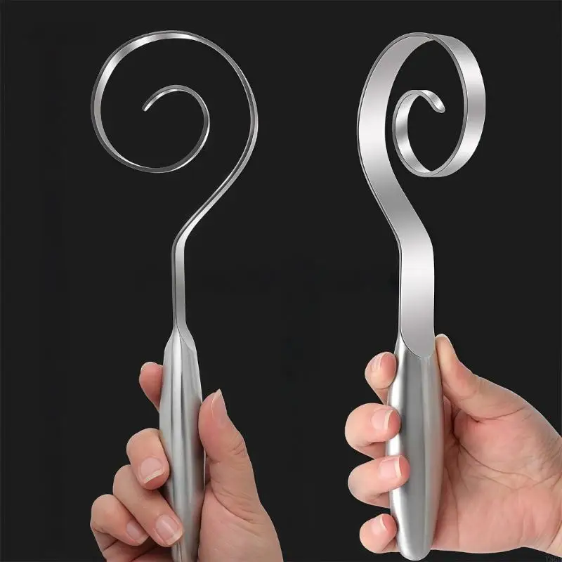 

Stainless Steels Manual Dough Mixer Ergonomic Handle Dishwasher Safe Kneading Tool For Baking Enthusiasts Y5GB