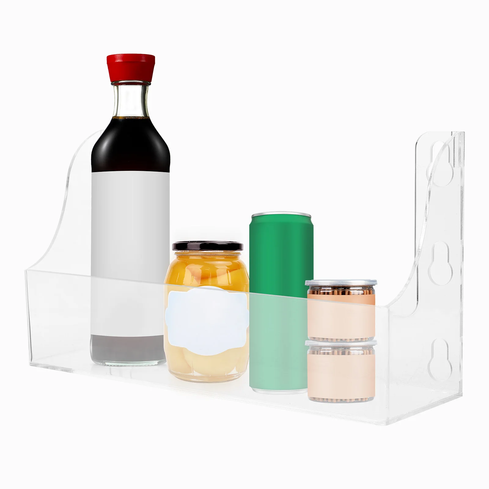 

1Pcs Refrigerator Rack Suction Type Acrylic Storage Shelf Transparent Beverage Display Fridge Drinks Holder Refrigerator Rack