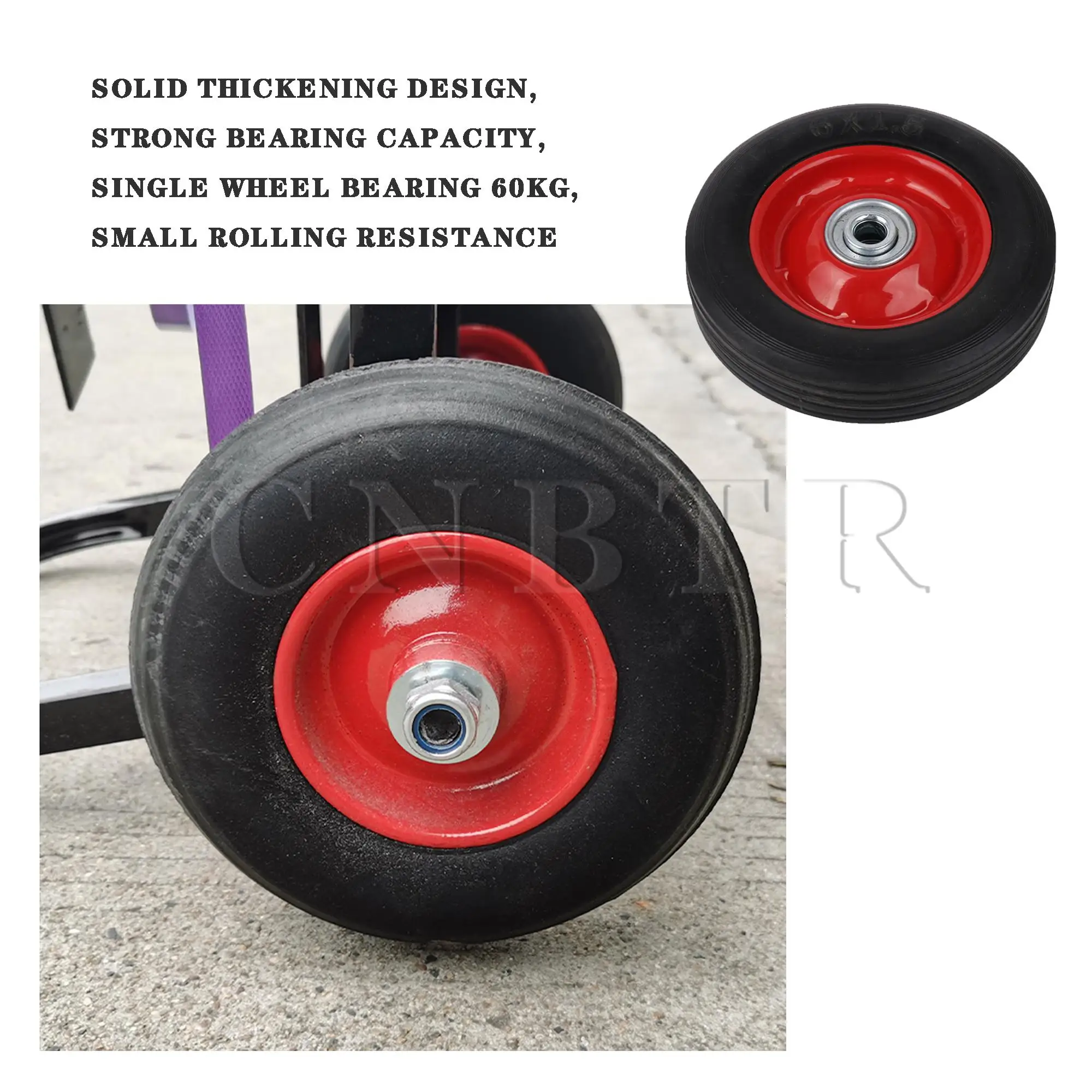 CNBTR 2Pieces Wheelbarrow Tire Wheel Solid 6\