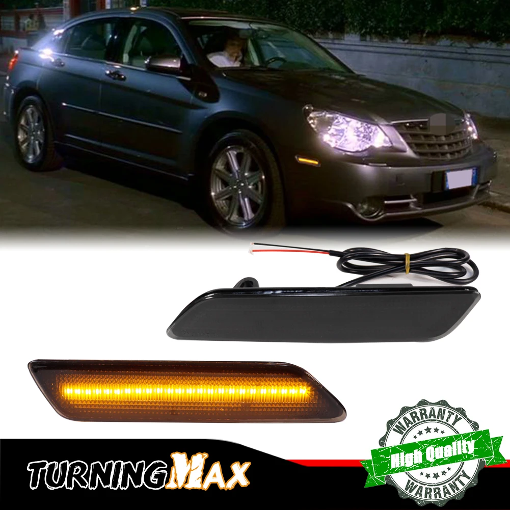 

For Chrysler Sebring Sedan 07-10 Convertible 08-10 Front Bumper Reflector Light Amber Fender Flare Side Marker Lights CH2550128