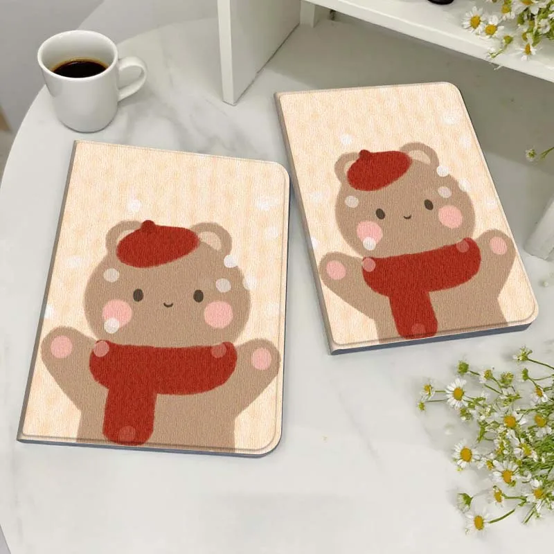 

Чехол с рисунком клубники и медведя для Honor MagicPad MatePad M5 8 9 2 3 10 12 X V7 V8 X8 X9 V9 GT X9a GT2 S Air Pro Tablet