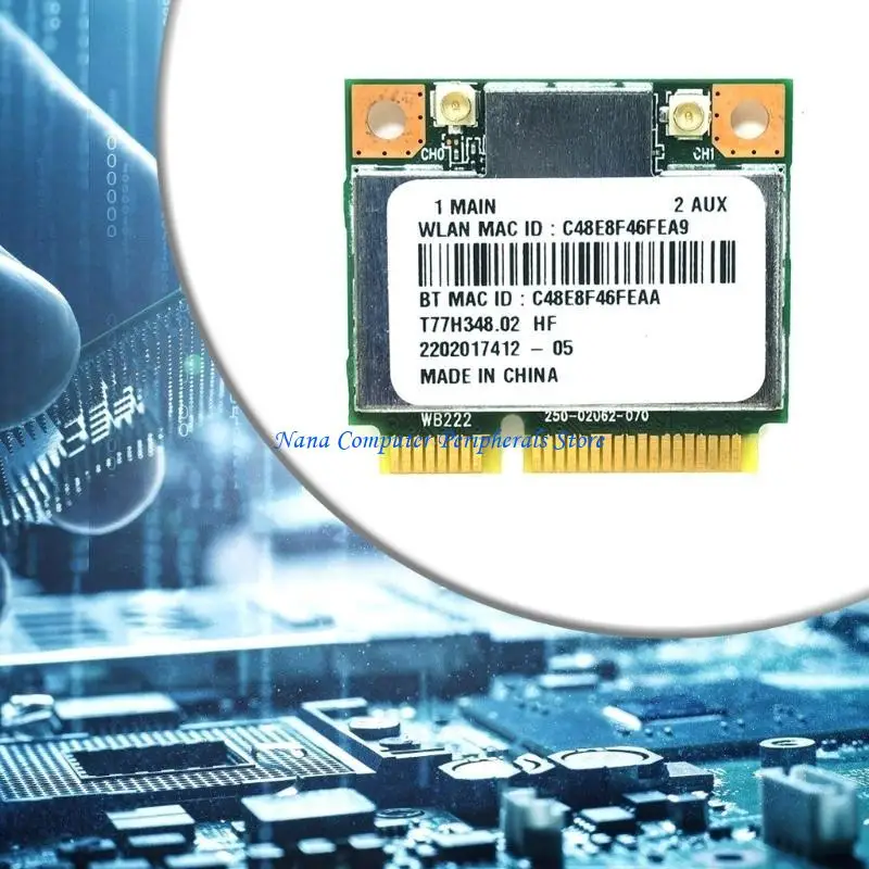F68C Small PCIE Wireless Card with BT4.0, 300Mbps Speed 2.4/5Ghz Wide Connectivity for Notebook Computers