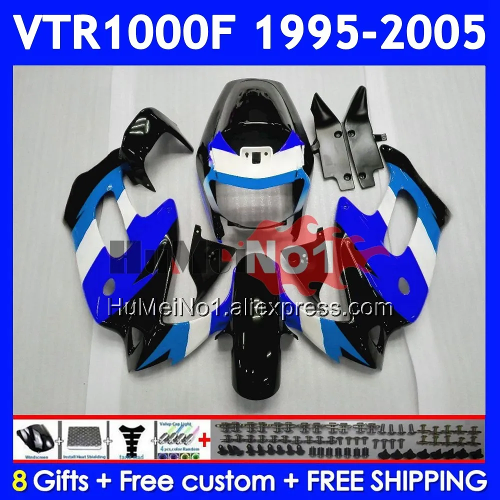 SuperHawk For HONDA VTR1000F VTR1000 67No.147 VTR 1000 F 1000F 1995 1996 1997 1998 1999 2000 01 02 03 04 Blue Repsol 05 Fairing