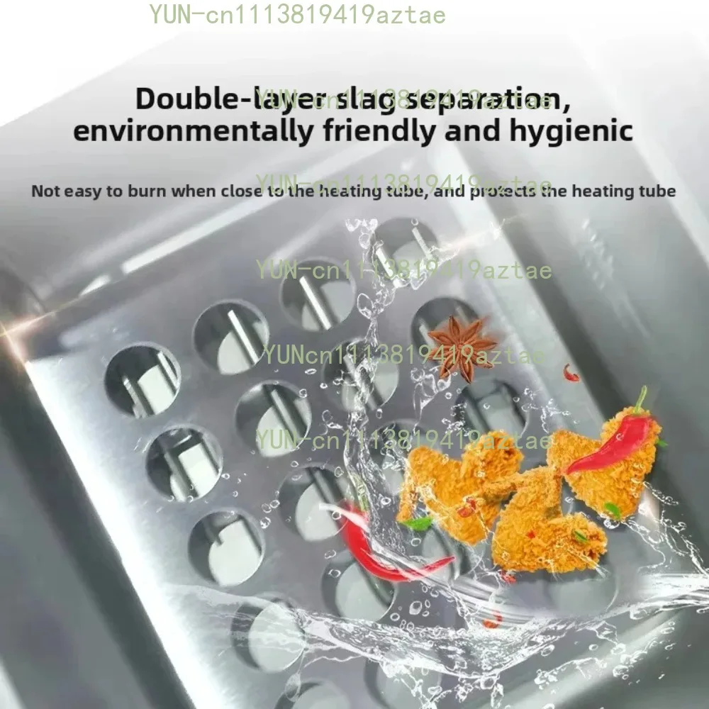 Desktop electric fryer, thickened stainless steel, large-capacity restaurant fryer, spread frying