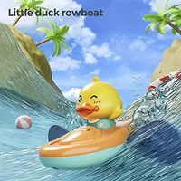 Little Yellow Duck Bath Toy  Automatic Rowing Kayak, BPA-Free Pool Toy for Toddlers, Baby Shower Gift with No Batteries Needed