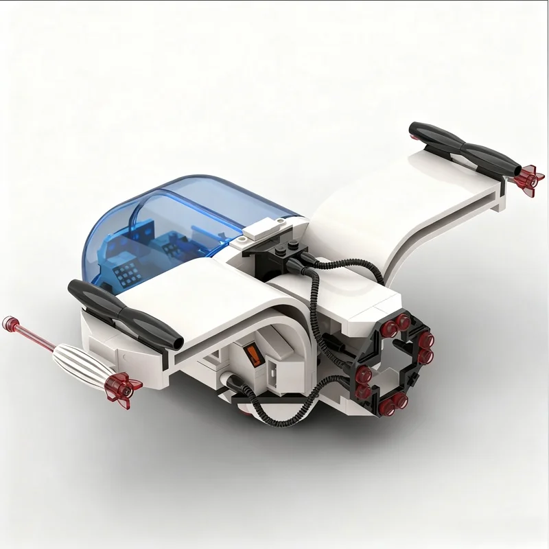 231 قطعة MOC فرط المسافر الفضاء مستقبلية نموذج اللبنات لعبة العمارة هدية الكريسماس تجميع DIY بها بنفسك التعليم الإبداعي