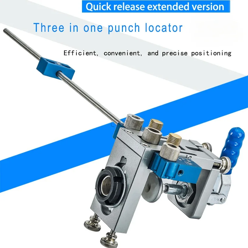 

Multifunctional Woodworking 3 in1 Punching Positioning Doweling Jig Kit Drilling Guide Locator Connecting Wood Hole Puncher Tool