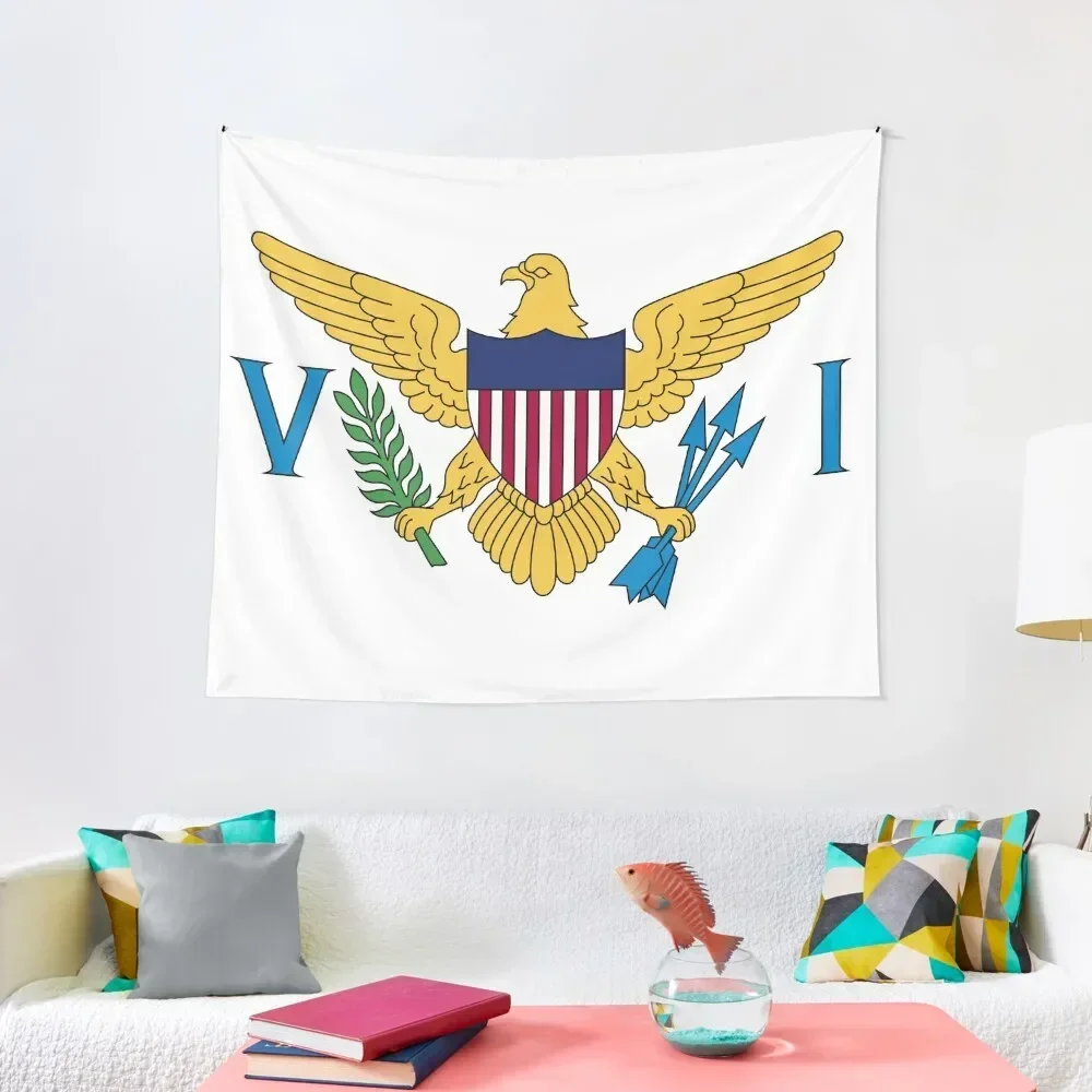 

Flag of United States Virgin Islands Tapestry Living Room Decoration Aesthetic Room Decoration Wall Decorations Tapestry