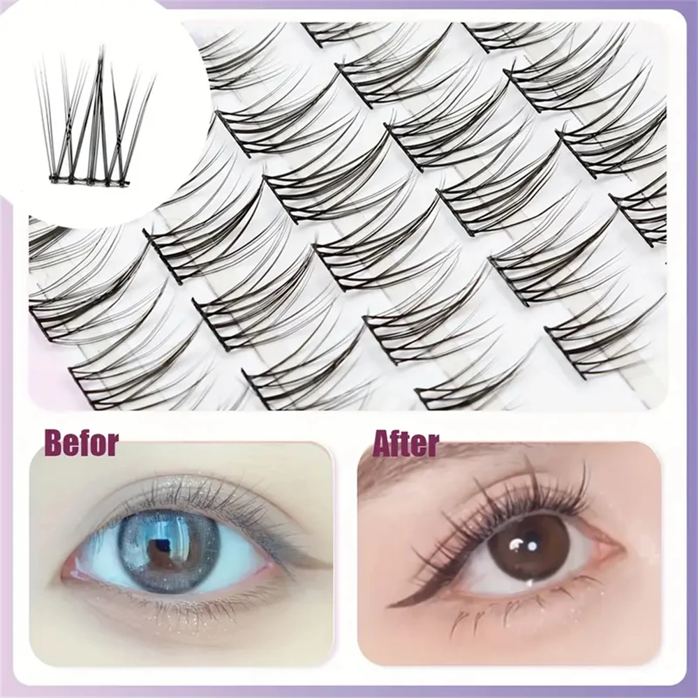 384 szt. Łatwe w aplikacji sztuczne rzęsy w kształcie klasy słonecznika dla kobiet - naturalny wygląd, duża pojemność, skręt D, 10-12 mm