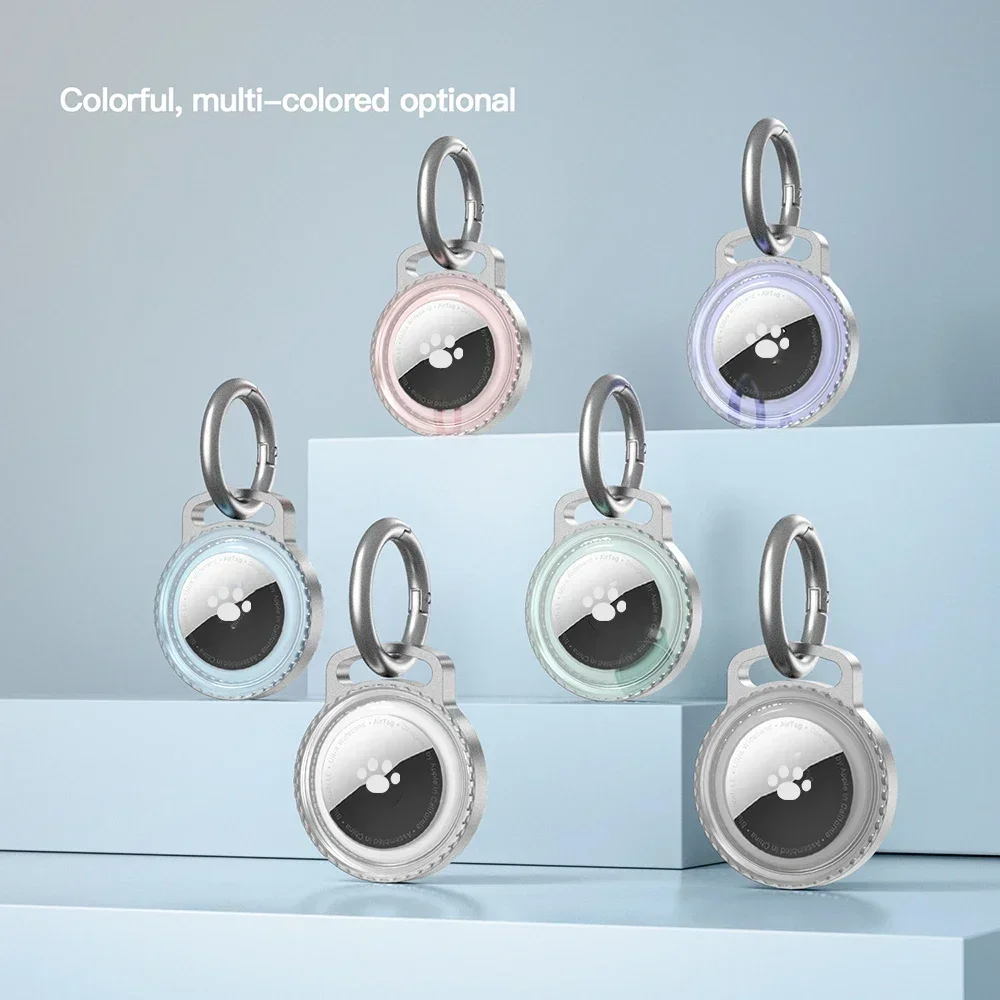 حافظة معدنية من الألومنيوم والتيتانيوم CJ لغطاء حماية صلب Airtag مع حامل سلسلة مفاتيح مقاوم للماء وخفيف الوزن ومتين، #2