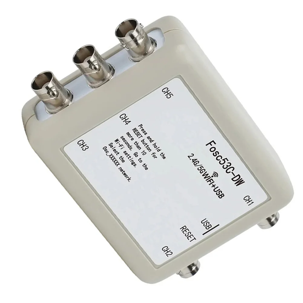 Dual-band Analyzer 5-ch Oscilloscope USB Driver-free Interface Dual-band 2.4G 5G 1MHz Sampling Rate 250kHz Bandwidth