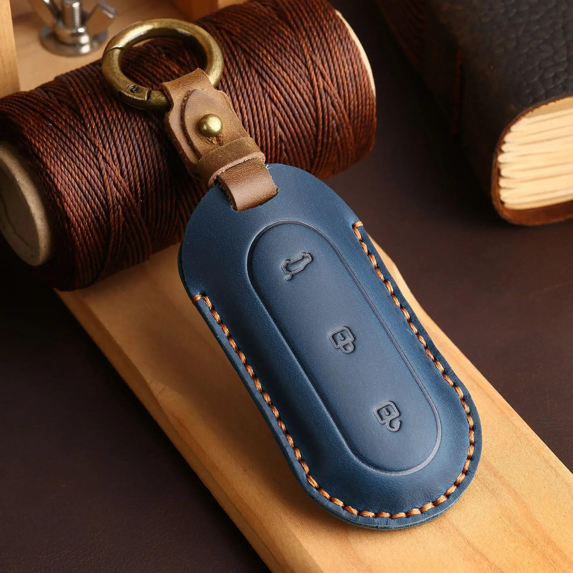 

1pc 3 Button Luxury Leather Car Key Cover Case For Leading Ideal Li ONE Auto L9 L8 Lixiang 2022 2023 Accessories