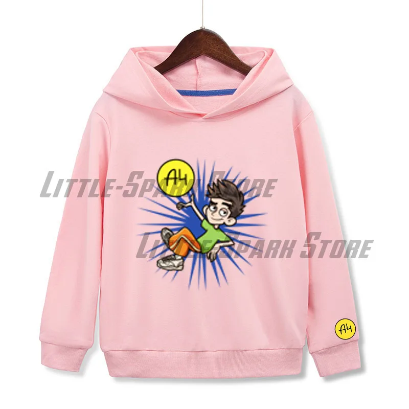 

Pink Cute А4 Риви Boy Girl Hoodies Cotton Влад a4 Бумага Children Hooded sweatshirts Tops Merch A4 Children clothing girls