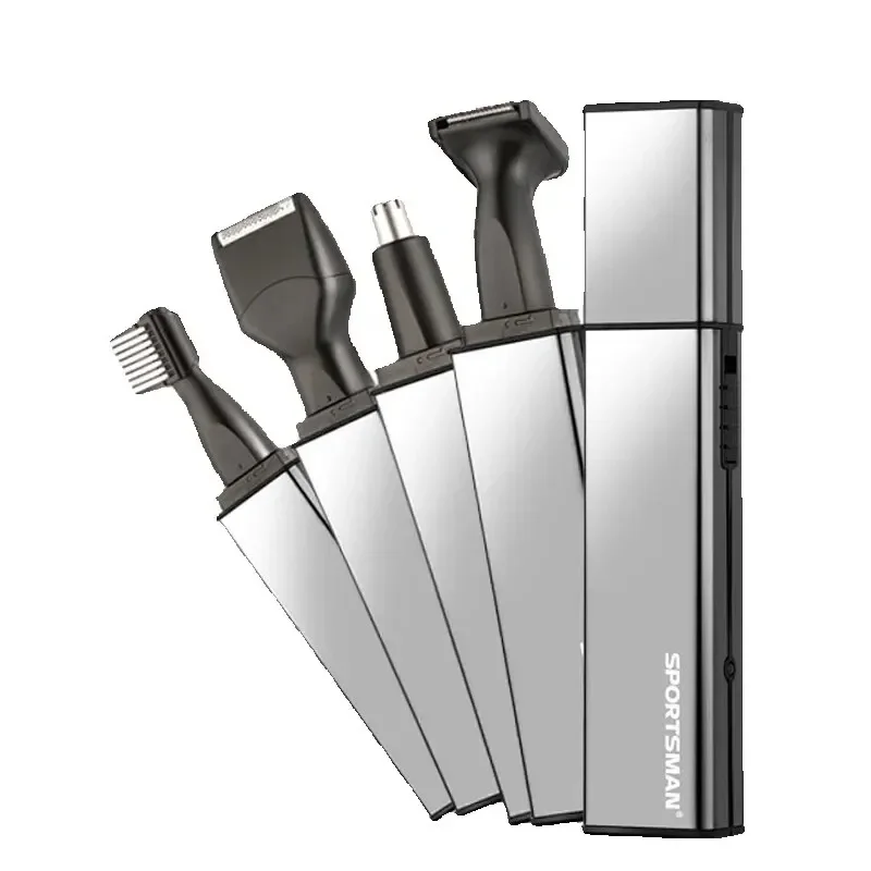 4-in-1-電気鼻毛トリマー充電式鼻トリマー男性用シェーバーカミソリもみあげヘアカッター眉毛トリマー