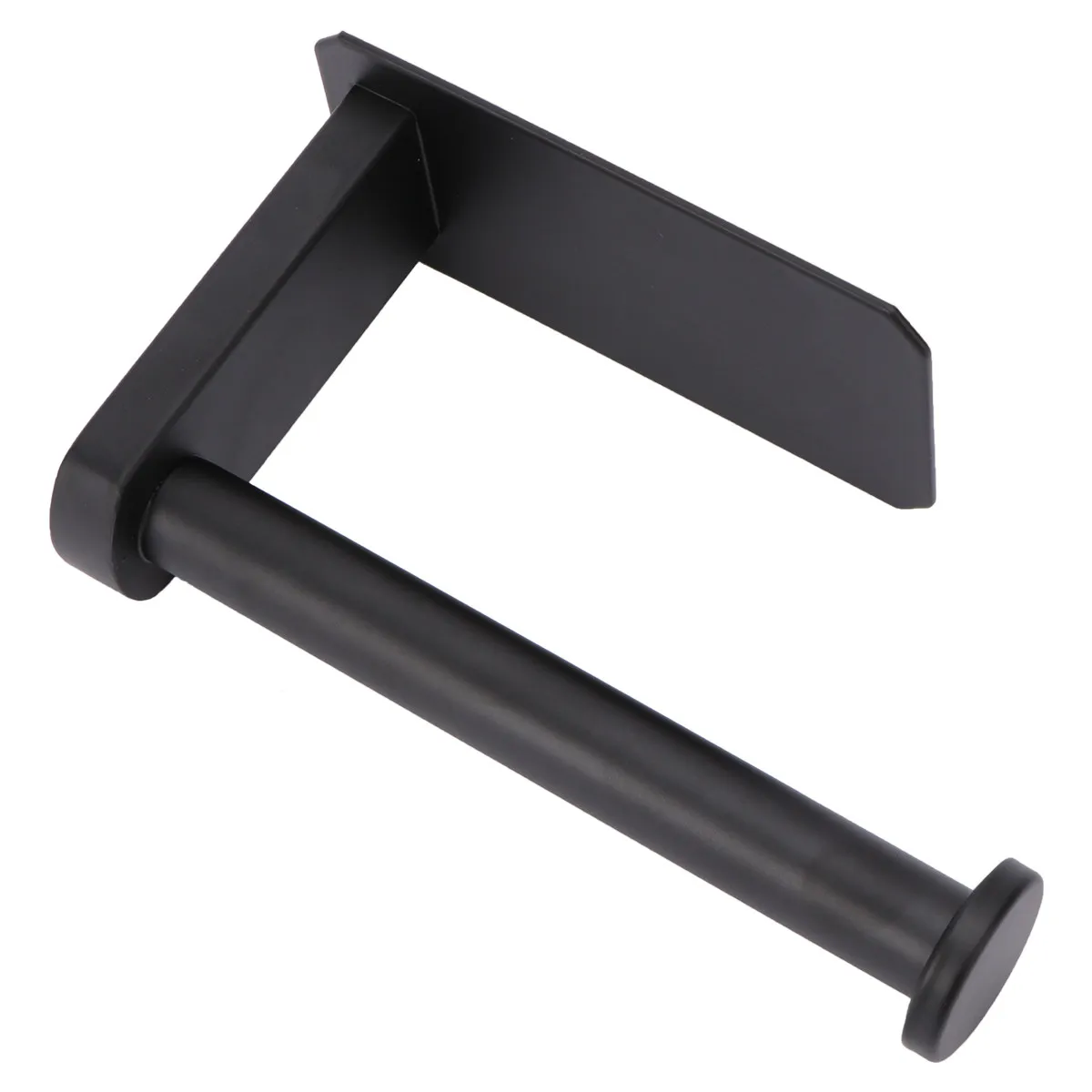 

Держатель для бумажных полотенец из нержавеющей стали без отверстий для ванной комнаты, черный, гладкий, самоклеящийся, водонепроницаемый, для рулонной бумаги