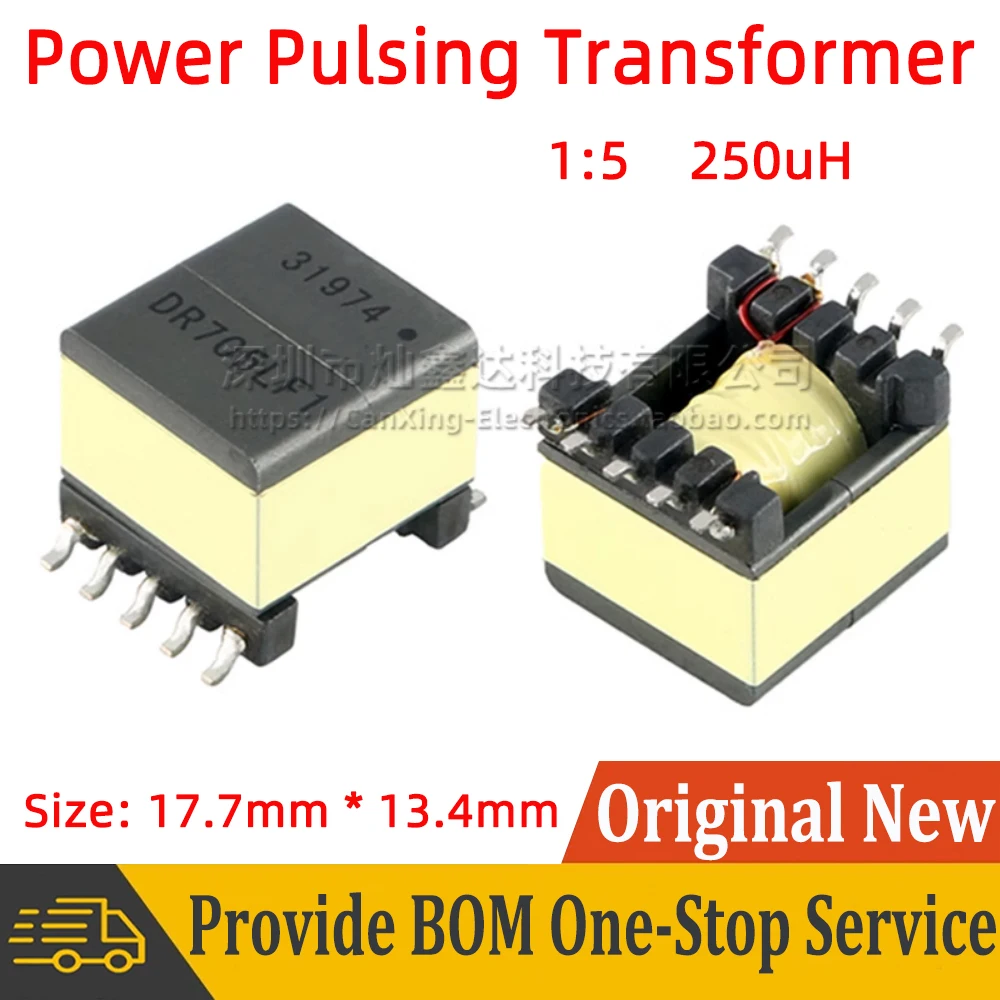 2pcs 31974R-LF1 31974R LF1 SMD Turns Ratio 1:5 Step Up Booster Transformer 250uH High Frequency Pulsing Power Transformer