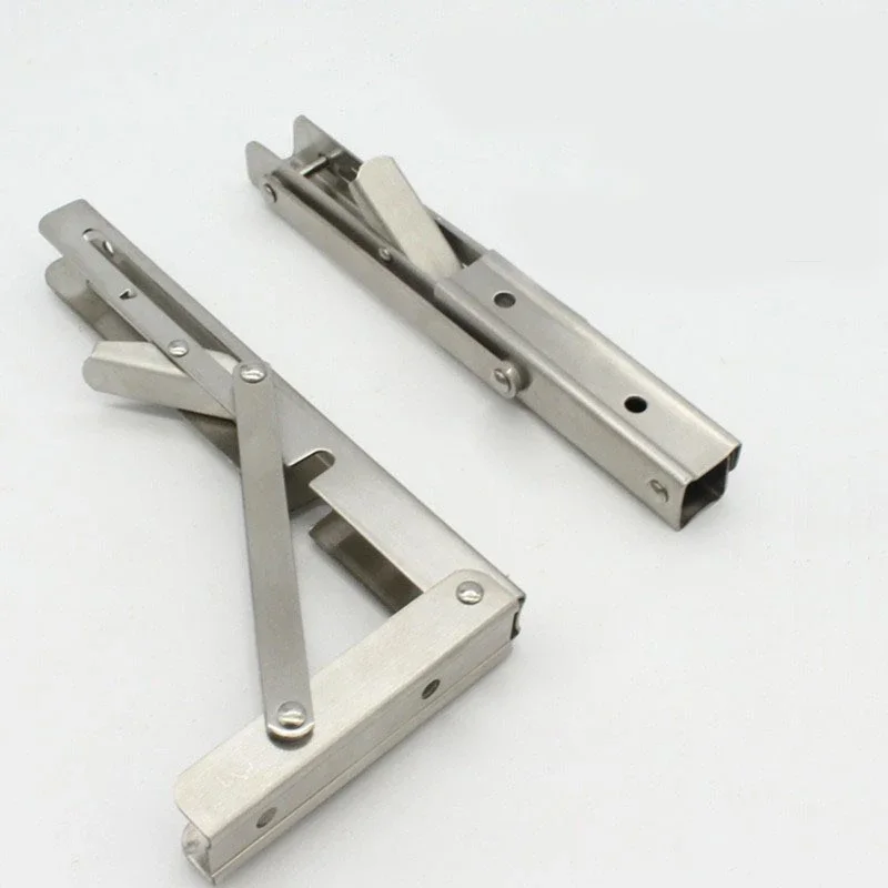 2PCS Stainless Steel Billy Bracket Thickened Triangular Folding Bracket Desk Wardrobe Holder Wooden Support Bracket