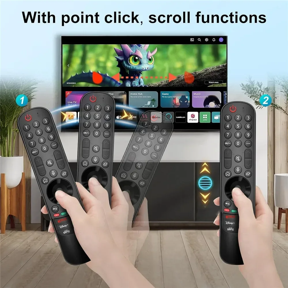 Replacement Voice Magic Remote Control for LG Smart TV 2021-2023 with Pointer Flying Mouse with Netflix Prime Video Aleax Button