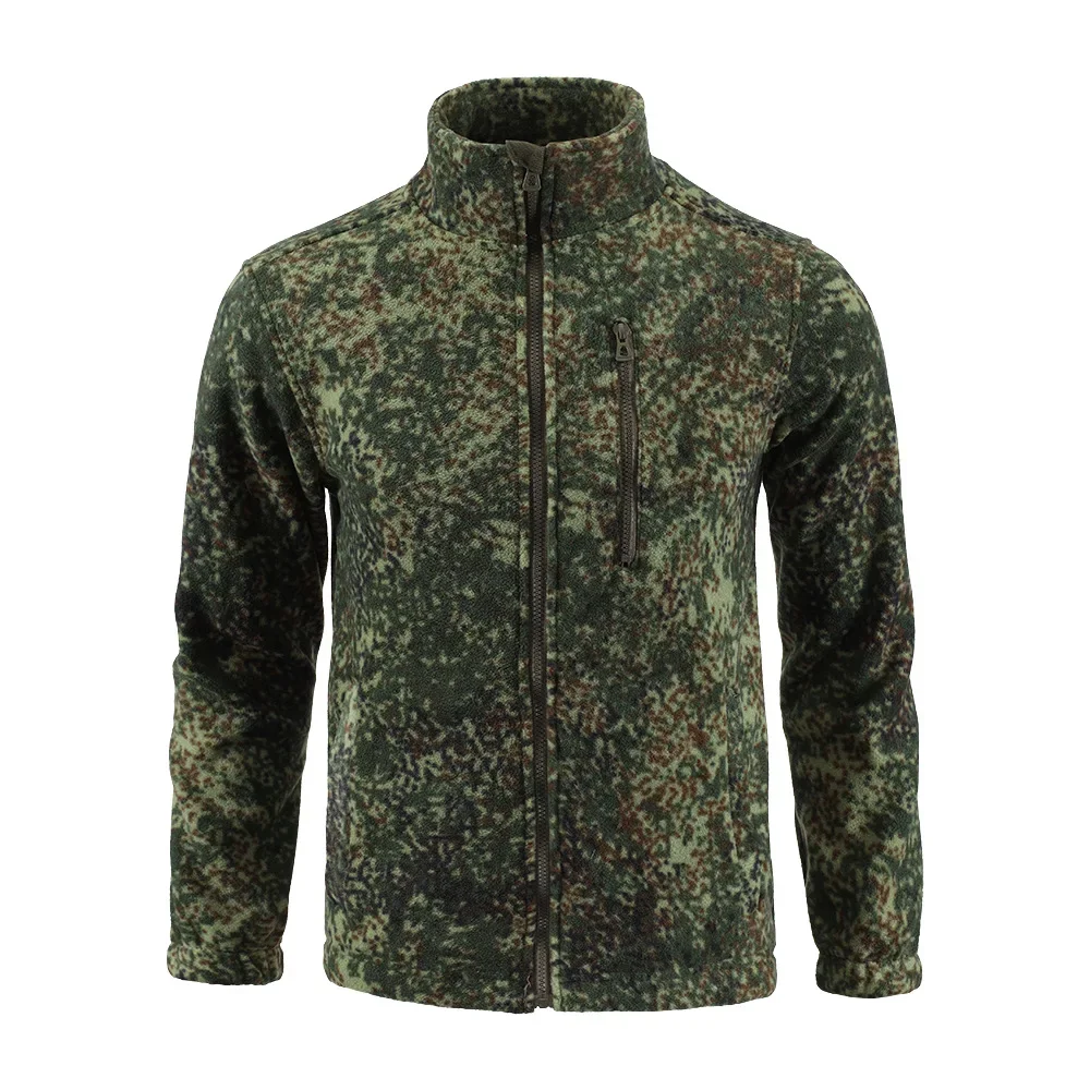 

Outdoor Camouflage Fleece Jacket Double-Sided Shake Fleece Cardigan Tactical Jacket Warm Mountaineering Suit