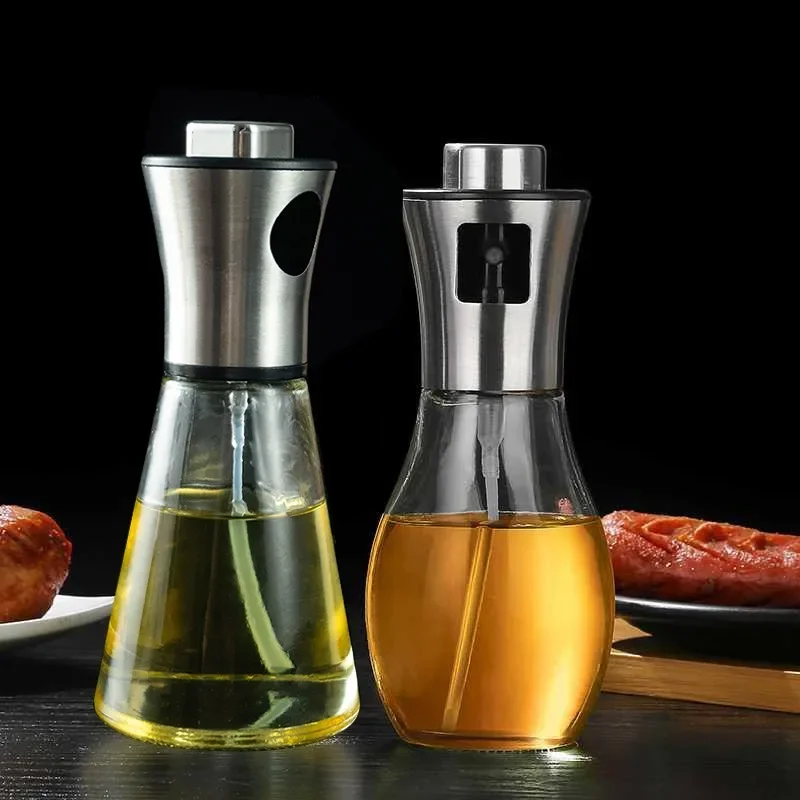 

Creative spray oil bottle soy sauce container olive oil vinegar seasoning bottle spray oil leak-proof easy to clean kitchen tool