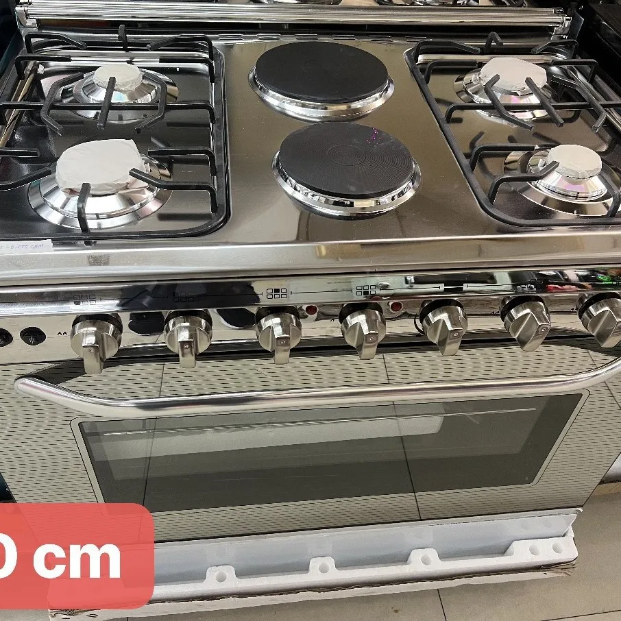 Multifunctional 4 Gas Oven Stove 900mm Width Stainless Steel Commercial Use Freestanding Cooker Wholesale For Catering Equipment