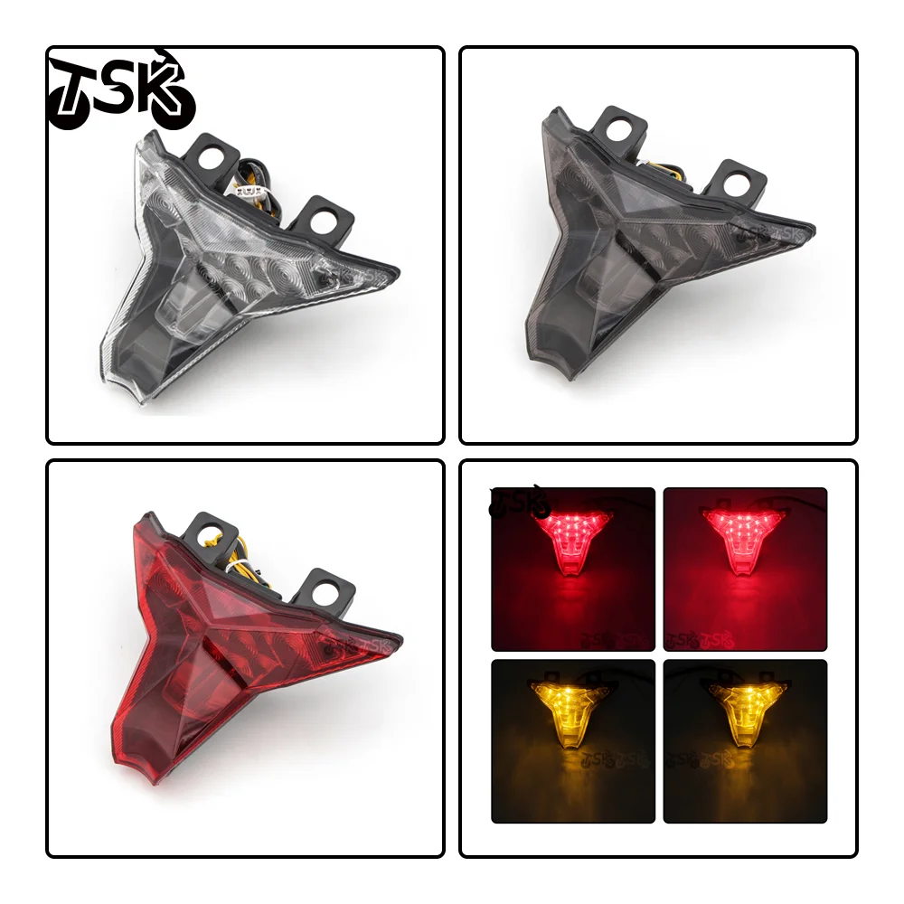 Motorcycle LED Tail Light Integrated Turn Signal Brake Function for Kawasaki ZX10R 2016-2020 ZX6R 2019-2023 Z400 Z1000 Taillight