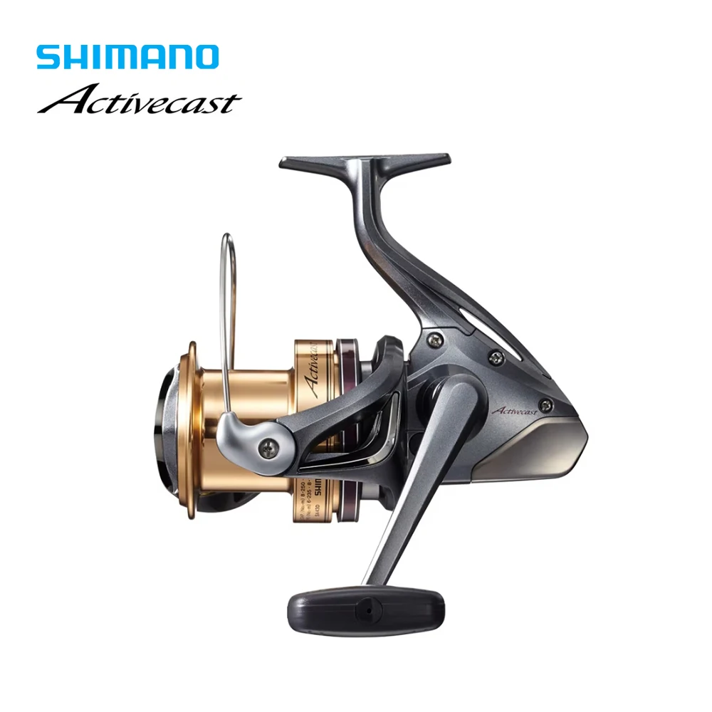 Рыболовная катушка Shimano Activecast, рыболовная катушка для морской рыбалки, максимальное усилие фрикциона 3,8: 1, алюминиевая катушка 15 кг, оригинал