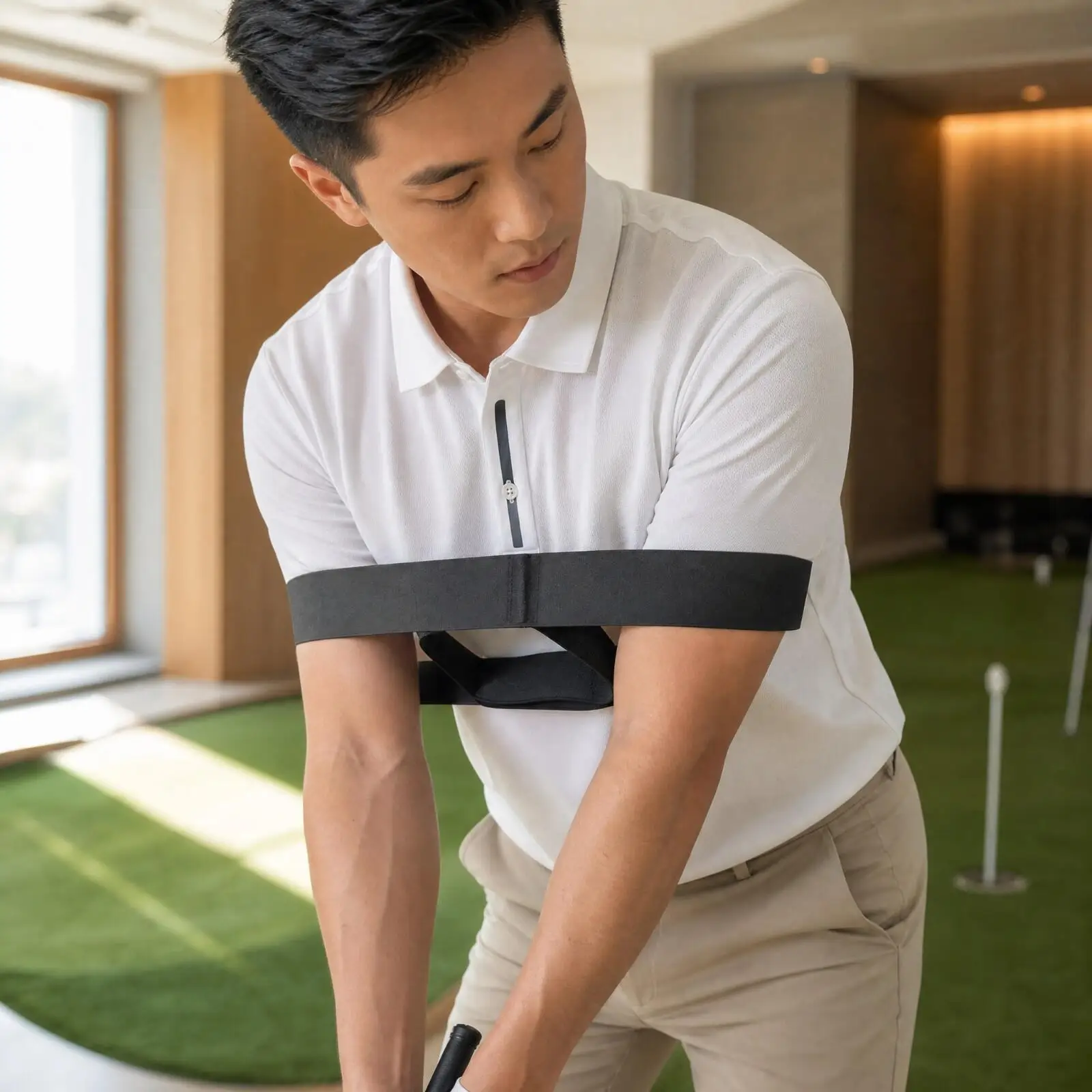 Golf Swing Corrector Training Aid Nylon Arm Band for Golf Practice Equipment Men Women Posture Brace