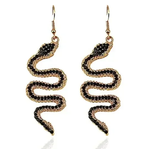 

Snake Rhinestone Inlaid Sparkly Crystal Earrings for Women Red Set Diamonds Dangle Earrings for Gift 2024