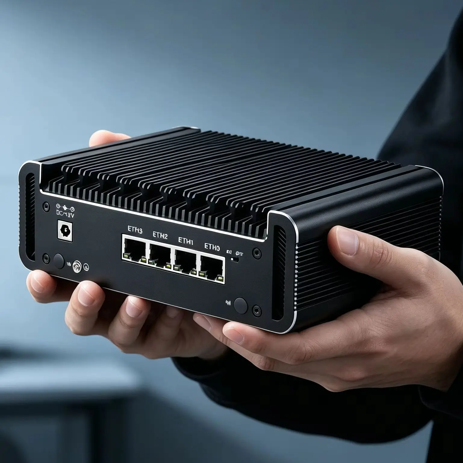 Topton Fanless Firewall Mini PC Intel Celeron J6413 J6412 4×2.5G LAN NAS Server 2×M.2 NVMe 2×SATA TF Slot Type-C 5×USB Computer