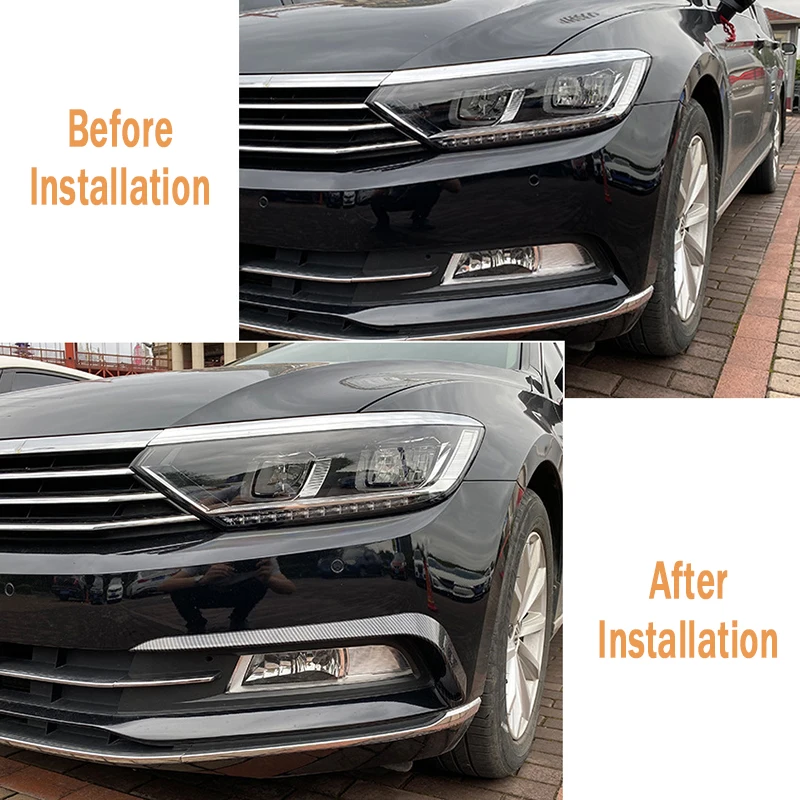 For Volkswagen VW Passat B8 Variant 2016 2017 2018-2020 Fog Front Light Frames Cover Trim Racing Sticker Grille Car Accessories