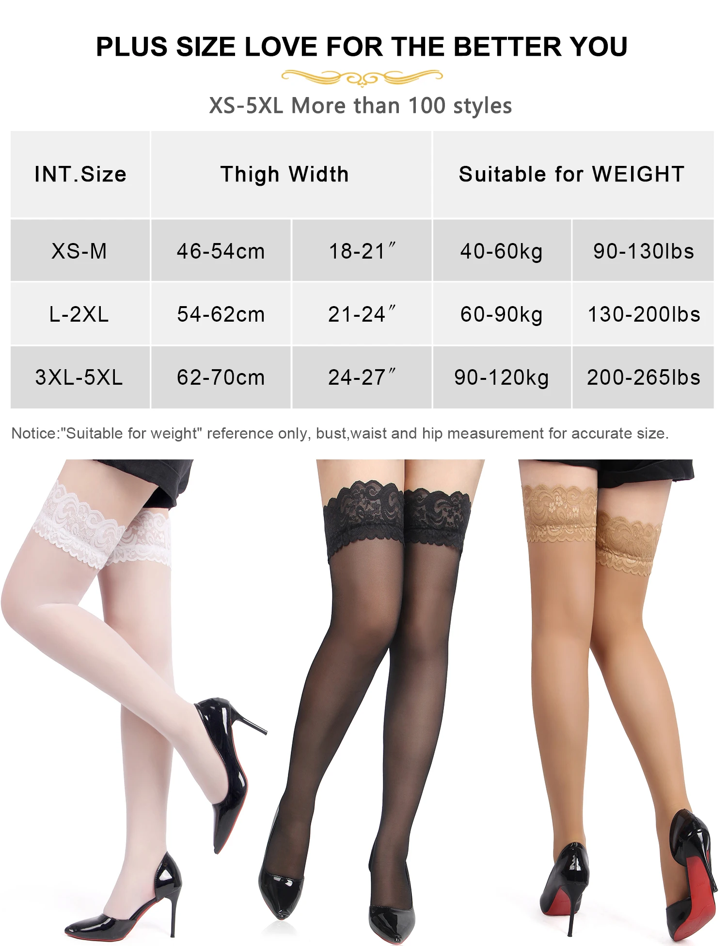 Gift Box + 3 Pairs Set Stockings 5xl 3xl Sexy Lace Double Silicone Long Stockings High Elastic Plus Size Women Stocking Lingerie