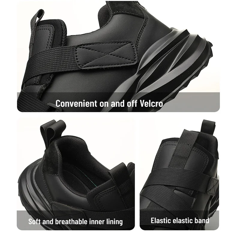 Waliantile 2024 New Men Safety Shoes Sneakers For Industrial Working Boots Anti-smashing Steel Toe Indestructible Work Footwear