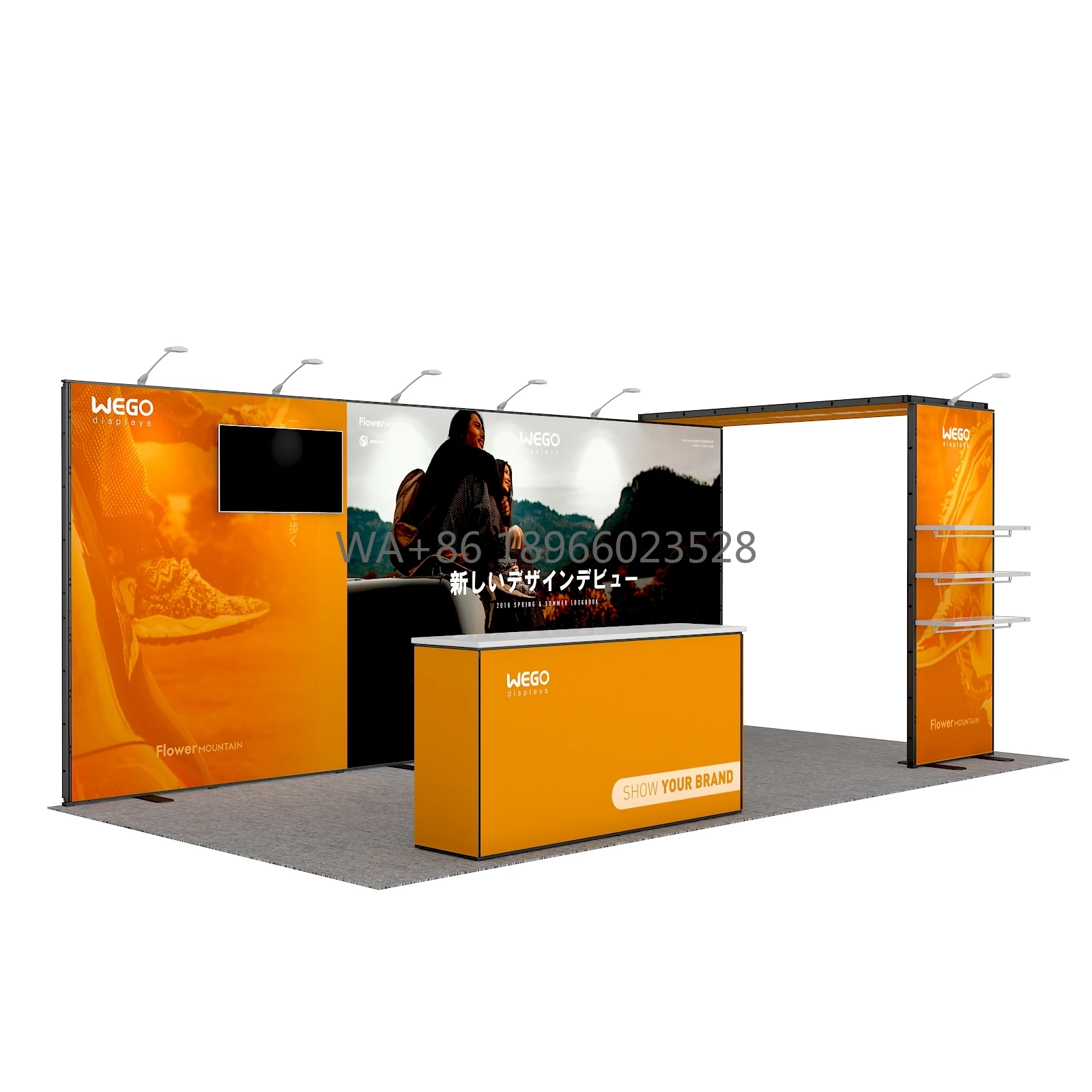 10x20 Modular Exhibition Booth with Single Bridge Trade Show Booth Display Popular in American