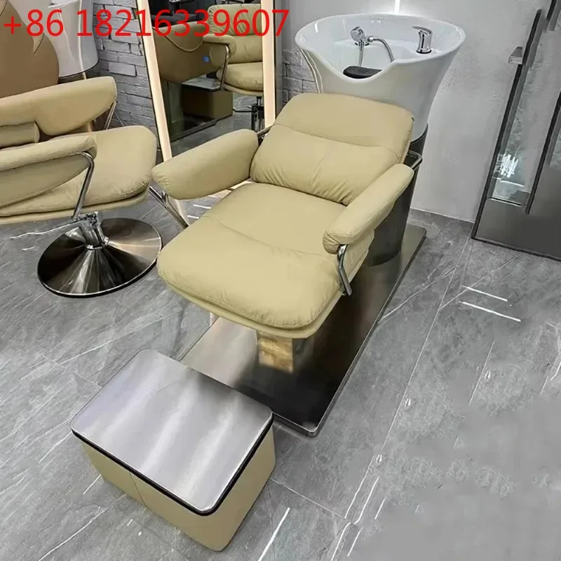 YAO Comfortable Ergonomic Hair Shampoo Bed Modern Trendy Simple Portable Shampoo Bed Fashion Lounge Cadeira De Barbearia Furnitu