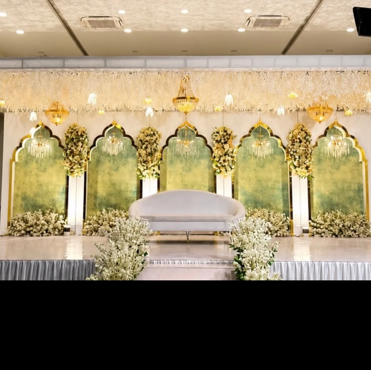 Party Decoration Supplies Wedding Stage Decoration Arch Acrylic Background Frame White Wedding Stage Arch Background Wall