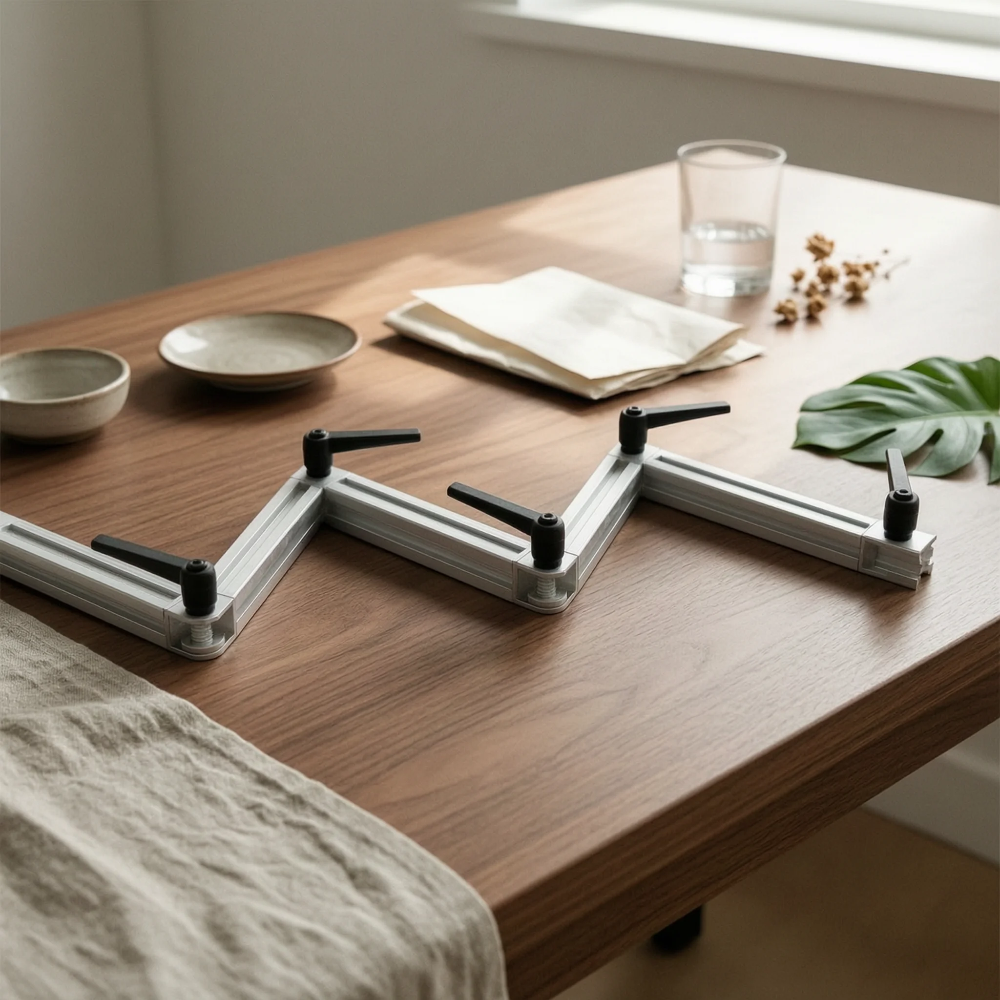 5 Pieces Adjustable Bracket with Locking Lever Extruded Connector Arm Hardware Heavy-Duty for Builders, Modular Frames