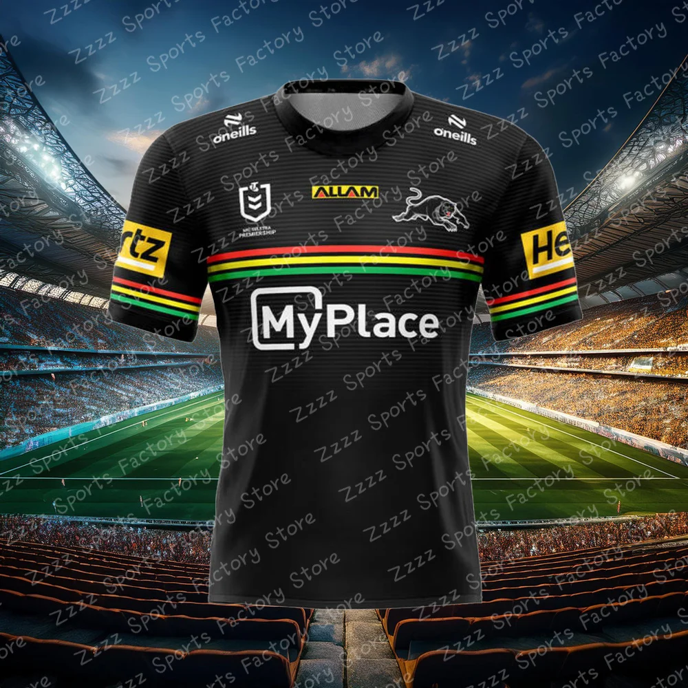 Summer New Arrival Australian NRL Penrith Panthers 2025 Mens Replica Home Jersey Training Jersey Kid Uniform For Adult&Kid Kit