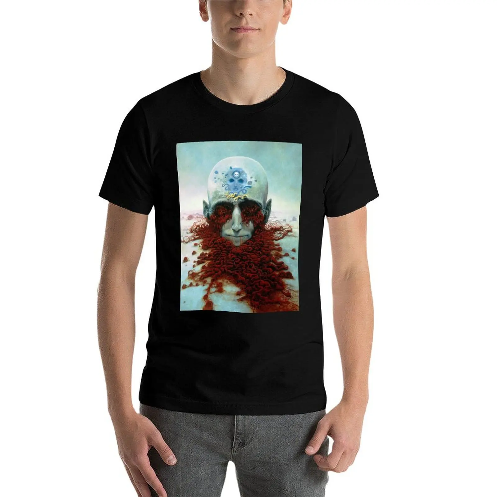 

Beksinski T-Shirt t shirts cotton 100% t shirt custom print t shirt personalised T-Shirt