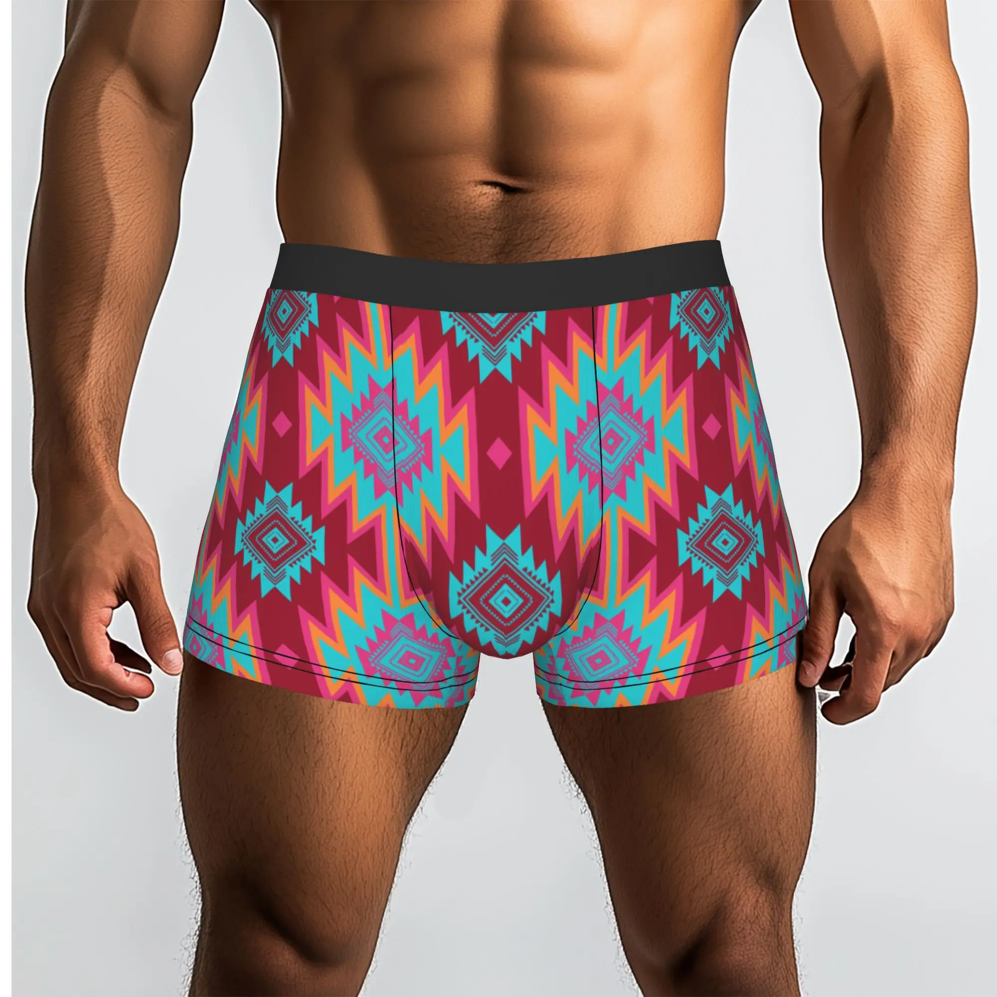 Custom Aztec Tribal Pattern Native American Indian Underwear Men Stretch  Boxer Briefs Shorts Panties Soft Underpants For Male