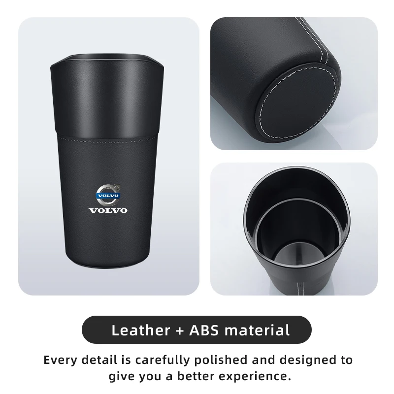 Car Trash Bin Garbage Can Storage Case For Volvo AWD C30 C70 S60 S80 S90 T6 V40 V50 V60 V70 V90 XC40 XC60 XC70 XC90