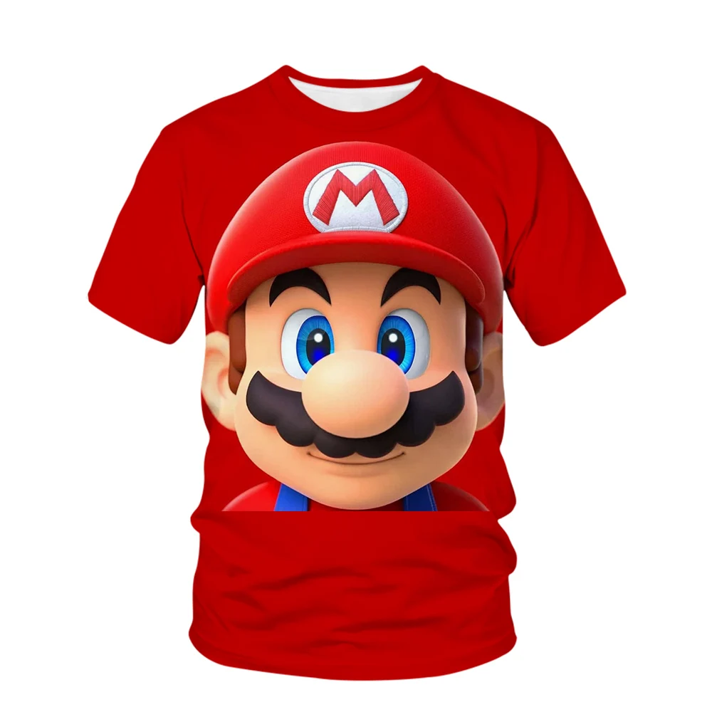 Child Game Super Mario Bros T Shirt Kids Boy Cartoon Clothes Tops Tees Boys T-shirt Luigi Mario T-shirts Children's Short Sleeve