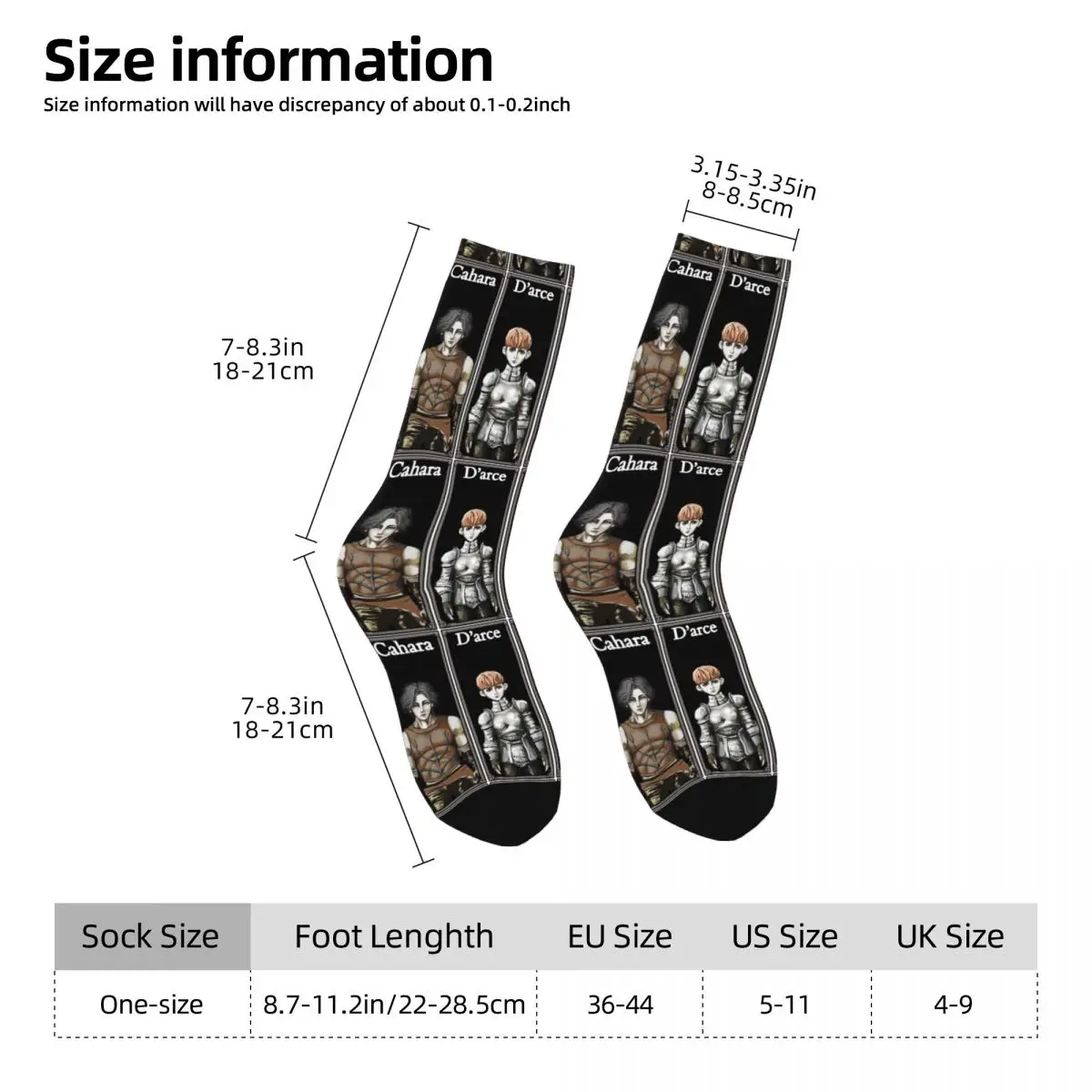 Fear And Hunger Stockings PLAYABLE CHARACTERS Pattern Fashion Socks Autumn Anti Slip Socks Men\'s Skateboard High Quality Socks