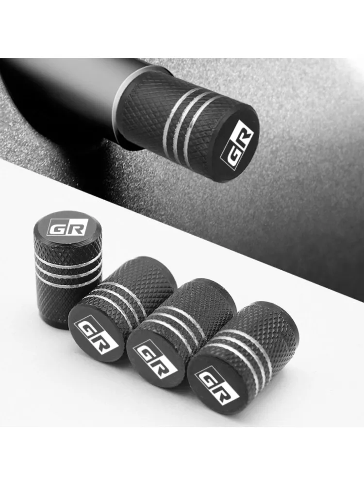 Couvercles de bouchons de Valve de pneu de roue de voiture, pour Toyota Corolla Rav4 Auris CHR Avensis, bouchons de Valve de tige de pneu de roue Laser 4 pièces