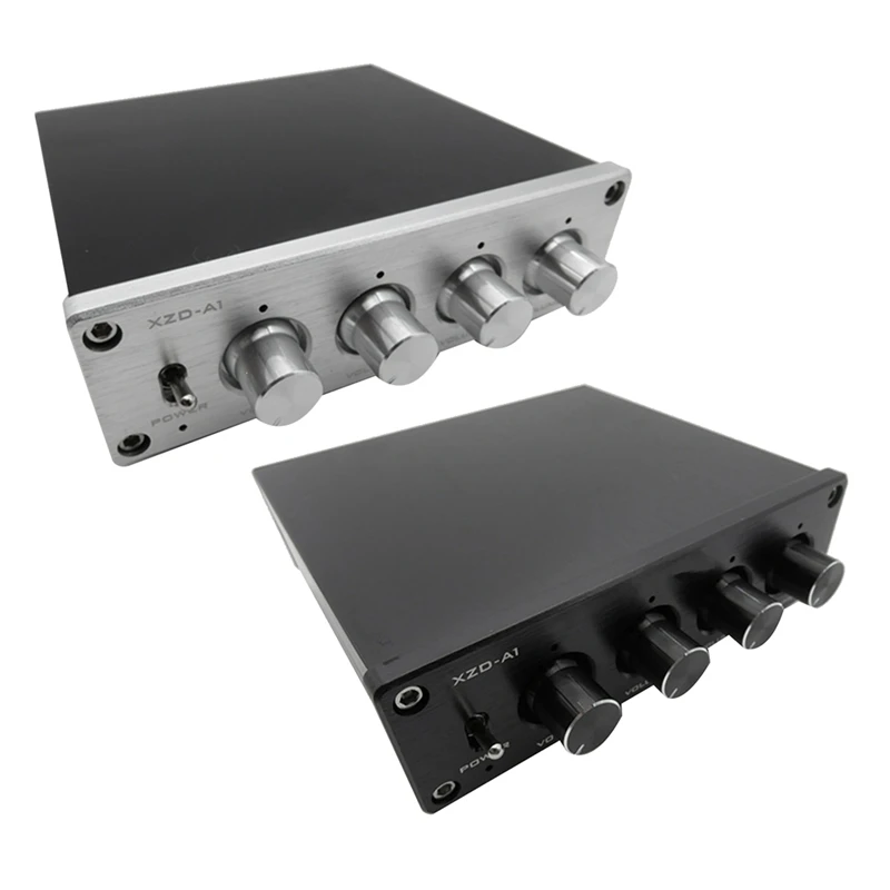 HIFI Lossless 1 Input 4 Output RCA HUB Audio Distributor Signal Selector Switch Source Switcher Volume Amplifier