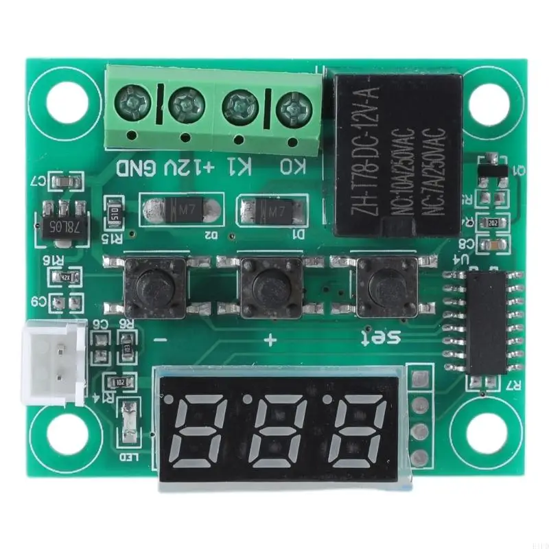 E1PD 12V Digital Temperature Controller Board Module Digital Thermostat Temperature Control Switch -50-110°C with Waterproof