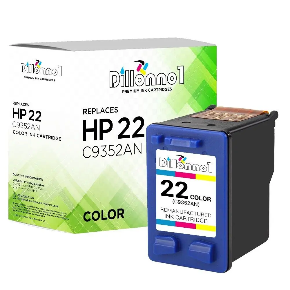 #22 Color Cartridge for HP Officejet J3640 J3650 J3680 FAX 1250 3180